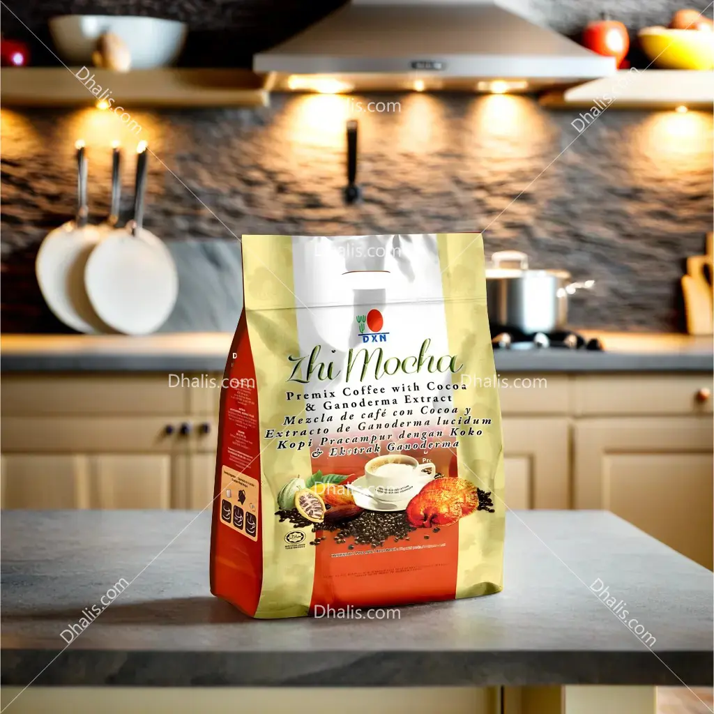DXN Zhi Mocha Coffee with Reishi Mushroom and Mocha flavor for mental clarity, immunity, and energy